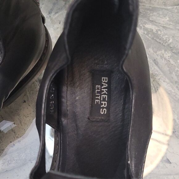bakers Elite Black Leather Shoes - Picture 3 of 6